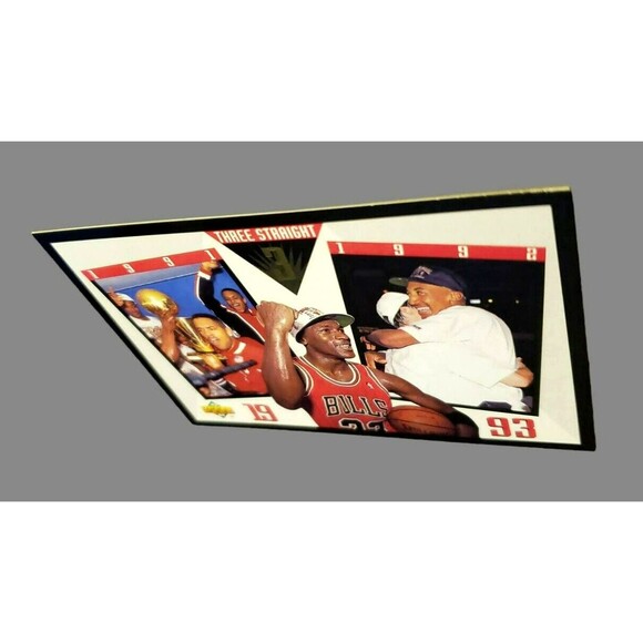 1993-94 Upper Deck MICHAEL JORDAN Three Straight '91 '92 '93 NBA Card #SP-4 HOF - Picture 5 of 11